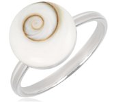 Bague Argent 'Sainte Lucie' blanc argenté (rhodié) - 10 mm 52 blanco