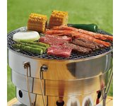 Parrilla de barbacoa portátil para acampar, estante de estufa plegable de acero inoxidable, suministros de cocina, barbacoa interior y exterior Camping Stove