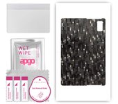 apgo Protective Skin Sticker for the back compatible with HTC A100, Wrap Film, Foil, Vinyl - Pattern Carbon Black Pixel
