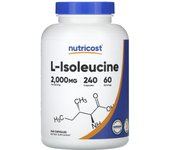 Nutricost, l-isoleucina, 2000 mg, 240 cápsulas (500 mg por cápsula)