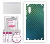 apgo Protective Skin Sticker for the back+sides compatible with Samsung Galaxy A50s, Full Wrap Film, Foil, Vinyl - Pattern Carbon Chameleon CAKA1