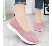 Zapatos para caminar para mujer, zapatos sin cordones, ligeros, transpirables, casuales, mocasines, zapatos de malla suave, mocasines de punto para entrenamiento, zapatillas para mujer 36