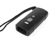 Escáner portátil de código de barras de mano con cable + 2,4G + BT soporte de conexión de tres modos unidimensional negro