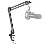 FIFINE Micrófono Boom Micrófono Capacidad de Carga Micrófono de Sobremesa Abrazadera Ajustable Tipo Metal Juego En Vivo Hogar Para Condensador Negro BM63 Brazo, Brazo, 2kg, negro