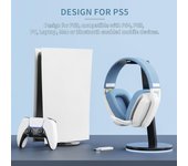 Auriculares inalámbricos para juegos BW06 de 2,4 GBT con dos modos y micrófono con cancelación de ruido incorporado azul/blanco
