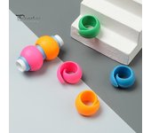 10/100 piezas de soporte de hilo elástico rizado de sujeción firme reutilizable de gran tenacidad para mantener el carrete de hilo ordenado y organizado para máquina de coser y bordar 10 pcs rojo rosa