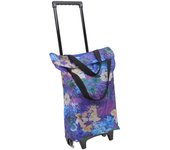 Carrito de Compras Tela Oxford 600D Tubo de Acero Lavable Plegable Carrito con Rueda Apto para Camping Corto