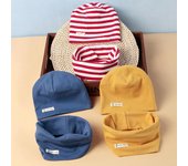 Juego de 2 gorros y bufandas para niños, elásticos, antideslizantes, que mantienen el calor, gruesos, resistentes al viento, para actividades al aire libre S
