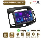 Radio con Android Carplay para Hyundai Elantra 2007-2011, reproductor multimedia, unidad principal, estéreo, navegación GPS, Bluetooth, WIFI, 4+64 GB 1+16GB