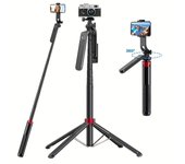 Trípode para cámara portátil con control remoto inalámbrico y rotación de 360° para grabación de video, grabación de video y transmisión en vivo