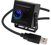 Cámara ELP 4K USB Webcam Mini cámara Gran angular 170 grados Lente ojo de pez Webcam Full HD 2160P 30FPS Cámara Sony y controlador Distribución de video Inicio negro
