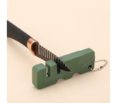 Afilador de cuchillos Mini portátil, soporte para afilar cuchillos de cocina, cuchillo de fruta para el hogar, piedra para afilar, accesorios de cocina naranja