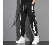 Pantalones deportivos para hombre, pantalones largos ligeros, pantalones casuales de calle para primavera y otoño, pantalones deportivos casuales con múltiples bolsillos 5XL