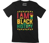 Camiseta ULTRABÁSICA para hombre I Am Black History Month BLM Vintage Apparel Gift XS negro