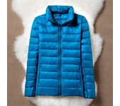 Chaqueta de plumón para mujer, abrigo, chaquetas de otoño e invierno para Parka acolchada cálida, con capucha ultraligera ligera para mujer XS