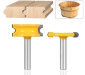 2 unids/set 8mm 1/4  1/2  vástago CNC fresa para carpintería canoa flauta cubo tallado enrutador juego de brocas amarillo