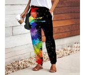 Pantalones de mujer con cordones y cintura elástica, pantalones sueltos, pantalones largos informales de color mercurio, pantalones con bolsillos XS varios colores