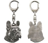 Bulldog Francés, Frenchie I - Llavero plateado con perro en caja de regalo, adorno para bolso, colgante para mochila de la marca Art-Dog plata