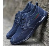 Nuevos zapatos de tela 2024, súper suaves, deportivos de verano para hombre, cómodos zapatos casuales, suela suave, transpirables, zapatos de tela vaquera, zapatillas para hombre 39 azul