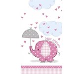 Unique Party Umbrellaphants Baby Shower Mantel rosa One Size blanco/color rosa