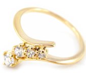 Bague Plaqué Or 'Brin Romantique' 52 oro