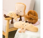 Simulación de pan, croissant, baguette, almohada, pan tostado suave, peluche de juguete, cojín para la espalda, abrazo lumbar, siesta larga D