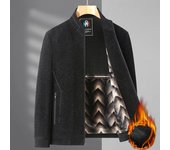 Nuevas chaquetas gruesas de invierno y otoño para hombre, blusas casuales holgadas de moda, además de chaqueta tipo cárdigan con solapa cálida de terciopelo 175