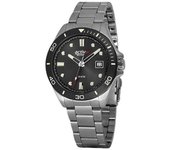 Reloj Westar Activ Sports de acero inoxidable con esfera negra y cuarzo 90250SBN903 100M para hombre negro