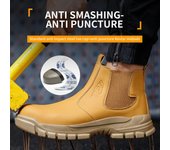 Zapatos de seguridad fáciles de usar para hombres, zapatos de trabajo con punta de acero, zapatillas de trabajo a prueba de pinchazos, botas de trabajo protectoras para hombres, botas de seguridad 40 negro