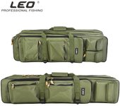 LEO Multi-Pocket 80cm / 100cm XL 3-Ply Fishing Rod Reel Tote Bag Bolsa de pesca al aire libre Mochila Caña de pescar y Organizador de aparejos impermeable 80CM