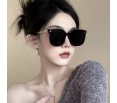 Nuevas gafas de sol de alta gama para mujer, gafas de sol con protección solar, montura grande, cara redonda, gafas finas, tendencia para hombre