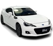 Subaru BRZ 2017 a escala 1/32, modelo de coche de juguete de metal fundido a presión para niños, puertas abiertas, con luz, juguetes para niños, regalos, colección, exhibición 1/32-Size:13.5*5.5*4cm blanco