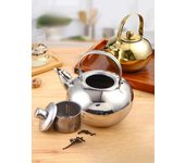 Hervidor de agua de acero inoxidable esmerilado, exquisito y grueso, de gran capacidad, ideal para preparar té, ideal para hoteles y restaurantes, estilo chino práctico.