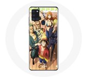 Coque pour Samsung Galaxy A21s One Piece Luffy Affiche Equipages Manga Anime