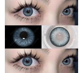 AMARA 1 par de lentes de contacto de color natural para ojos Lentes de contacto de moda Lentes de contacto azules Lentes de contacto cosméticas para pupilas grises Uso anual