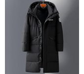 Nueva chaqueta de trabajo de invierno, chaqueta de plumón para hombres y mujeres, chaqueta de plumón gruesa de longitud media y larga S negro