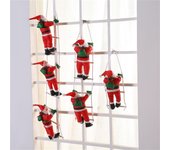Escalera de escalada de cuerda colgante de Papá Noel, escalera de cuerda de escalada de Papá Noel, adorno colgante de árbol de Navidad, decoración de fiesta One Size