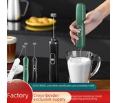 Espumador de leche y café eléctrico doméstico: batidor de huevos y batidor de mano a batería null