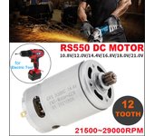 RS550 Motor CC de 12 dientes 10,8-25 V 21500-29000 RPM de dos velocidades para taladro/destornillador eléctrico 10.8V
