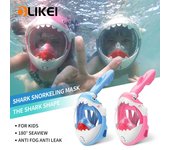 OLIKEI Lindas máscaras de Buceo de Dibujos Animados para niños, Cara Completa, máscara de Snorkel para niños, antivaho, a Prueba de Fugas, Gafas de natación, Equipo de Buceo Subacuático XS azul
