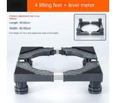 Mini soporte de refrigerador con 4 patas resistentes, soporte de refrigerador ajustable, lavadora universal y soporte para secadora, base de lavadora,