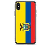 Funda iPhone - PIXELFORMA - iPhone XS - Drapeau de l'Équateur - Protección completa - Sopa de silicona