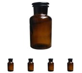 Botella de reactivo de boca ancha marrón, tarro de almacenamiento, suministros de laboratorio, 30/60/125/250/500ml 30ML