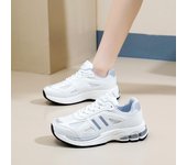 Zapatillas de deporte de malla transpirable para mujer, zapatillas para correr con plataforma gruesa, zapatos para caminar con cordones y sin cordones, zapatos deportivos cómodos para mujer para deportes de tenis 35 beige