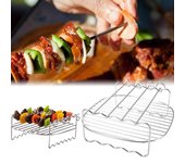 Reemplazo de parrilla para freidora de aire de barbacoa doméstica, parrilla para barbacoa, accesorios para freidora de aire, bandeja para hornear plata