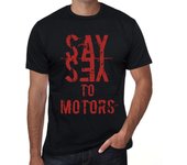 Camiseta vintage para hombre con gráfico Say Yes to Motors Deep Black XS negro