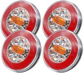 1/2/4 Uds LED 12-24V luz trasera de camión luz trasera dinámica señal de marcha atrás luz de freno trasero para coche remolque camión RV autobús 4pcs