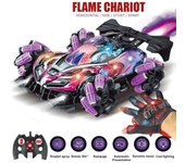 Nuevo coche de derrape RC con luces Led de música 2,4G guante gesto Radio Control remoto Spray coches acrobáticos 4WD juguetes eléctricos para niños regalo 1 battery púrpura