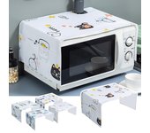 Cubierta a prueba de polvo para microondas, cubierta para horno, bolsa colgante impresa PEVA, cubierta protectora a prueba de polvo para microondas C