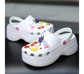 Sandalias de mujer de gran tamaño, zapatos con agujeros aumentados, sandalias de playa de verano 37 color rosa